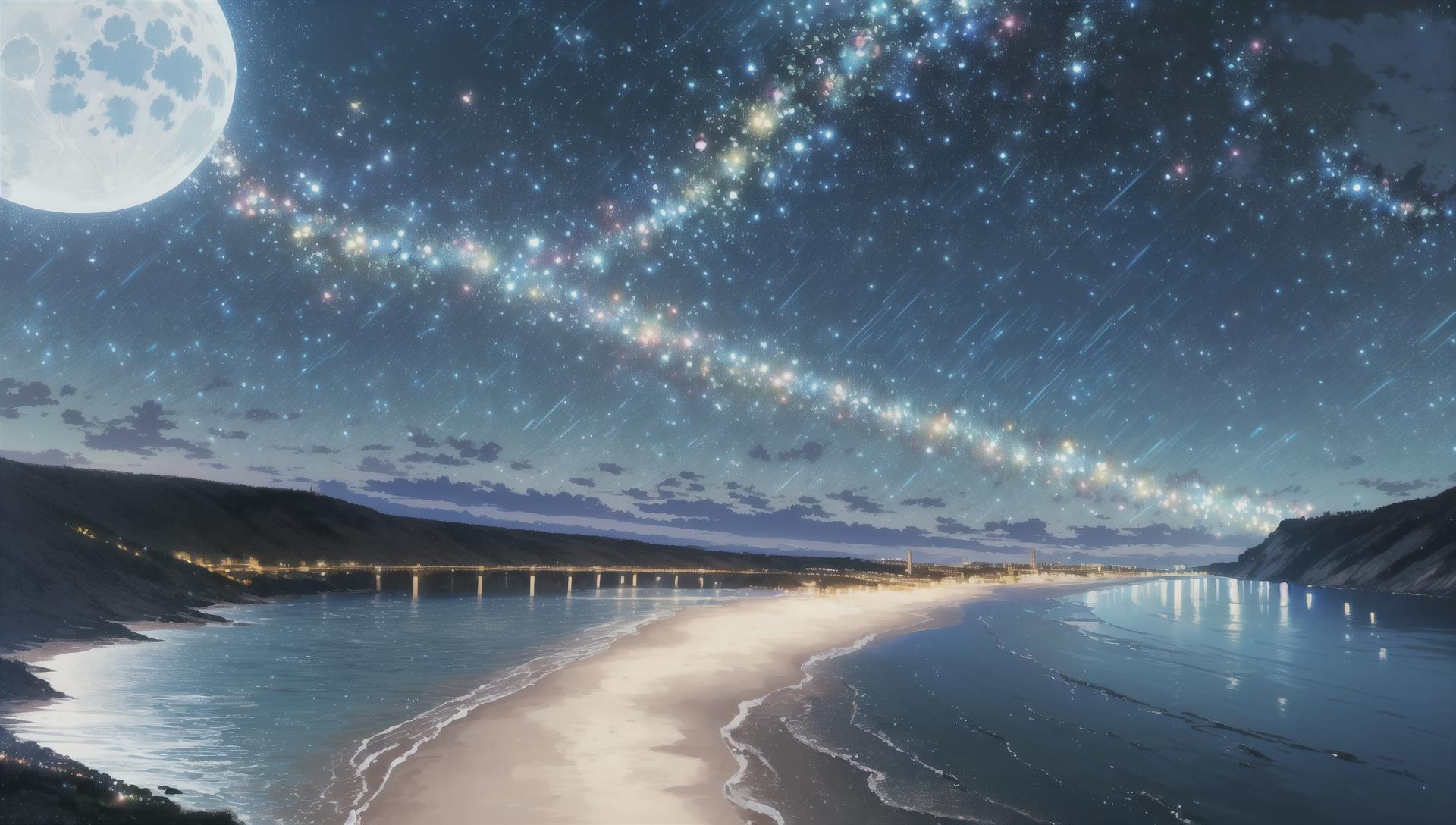 Beach Scenery At Night wallpaper | Beach scenery, Scenery background, Anime  scenery